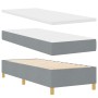 Cama Box Spring con Colchón Gris Claro 80x200 cm Tela | Foro24.es | Tu tienda online para hogar, jardín y más Foro24.es