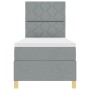 Cama Box Spring con Colchón Gris Claro 80x200 cm Tela | Foro24.es | Tu tienda online para hogar, jardín y más Foro24.es