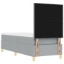 Cama Box Spring con Colchón Gris Claro 80x200 cm Tela | Foro24.es | Tu tienda online para hogar, jardín y más Foro24.es