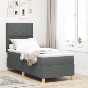 Comprar Cama Box Spring con Colchón Gris Oscuro