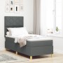 Cama Box Spring con Colchón Gris Oscuro 80x200 cm Tela | Foro24.es | Tu tienda online para hogar, jardín y más Foro24.es