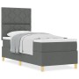 Cama Box Spring con Colchón Gris Oscuro 80x200 cm Tela | Foro24.es | Tu tienda online para hogar, jardín y más Foro24.es