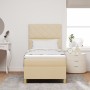 Cama tipo box spring con colchón crema individual tela de , Camas y somieres - Ref: Foro24-3339663, Precio: 340,39 €, Descuen...