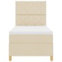 Cama tipo box spring con colchón crema individual tela de , Camas y somieres - Ref: Foro24-3339663, Precio: 340,39 €, Descuen...