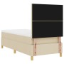 Cama tipo box spring con colchón crema individual tela de , Camas y somieres - Ref: Foro24-3339663, Precio: 340,39 €, Descuen...