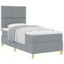 Cama con Base de Resortes con Colchón Gris Claro 90x200 cm Tela | Foro24.es | Tu tienda online para hogar, jardín y más Foro24.es