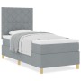 Cama con Base de Resortes con Colchón Gris Claro 90x200 cm Tela | Foro24.es | Tu tienda online para hogar, jardín y más Foro24.es