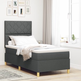 Comprar Cama Box Spring con Colchón Gris Oscuro