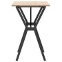 Mesa de comedor marco Y madera maciza pino y acero 80x50x75 cm en Mesas de comedor | Comprar online en Foru.es