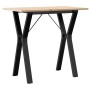 Mesa de comedor marco Y madera maciza pino y acero 80x50x75 cm en Mesas de comedor | Comprar online en Foru.es