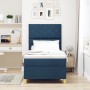 Cama con Base de Resorte con Colchón Azul 90x200 cm Tela | Foro24.es | Tu tienda online para hogar, jardín y más Foro24.es