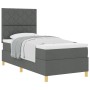Cama Box Spring con Colchón Gris Oscuro 100x200 cm Tela | Foro24.es | Tu tienda online para hogar, jardín y más Foro24.es