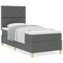 Cama Box Spring con Colchón Gris Oscuro 100x200 cm Tela | Foro24.es | Tu tienda online para hogar, jardín y más Foro24.es