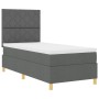 Cama Box Spring con Colchón Gris Oscuro 100x200 cm Tela | Foro24.es | Tu tienda online para hogar, jardín y más Foro24.es