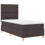 Cama Box Spring con Colchón Marrón Oscuro 100x200 cm Tela de , Camas y somieres - Ref: Foro24-3339675, Precio: 353,93 €, Desc...