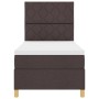 Cama Box Spring con Colchón Marrón Oscuro 100x200 cm Tela de , Camas y somieres - Ref: Foro24-3339675, Precio: 353,93 €, Desc...