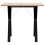 Mesa de comedor marco Y madera maciza pino y acero 90x90x75 cm en Mesas de comedor | Comprar online en Foru.es