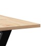 Mesa de comedor marco Y madera maciza pino y acero 90x90x75 cm en Mesas de comedor | Comprar online en Foru.es
