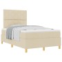 Cama Box Spring con Colchón Crema 120x200 cm Tela | Foro24.es | Tu tienda online para hogar, jardín y más Foro24.es