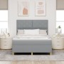 Cama Box Spring con colchón gris claro 140x190 cm de tela de , Camas y somieres - Ref: Foro24-3339693, Precio: 515,57 €, Desc...