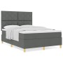 Cama Box Spring con Colchón Gris Oscuro 140x200 cm Tela | Foro24.es | Tu tienda online para hogar, jardín y más Foro24.es