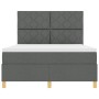 Cama Box Spring con Colchón Gris Oscuro 140x200 cm Tela | Foro24.es | Tu tienda online para hogar, jardín y más Foro24.es