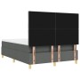Cama Box Spring con Colchón Gris Oscuro 140x200 cm Tela | Foro24.es | Tu tienda online para hogar, jardín y más Foro24.es