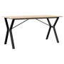 Mesa de comedor marco Y madera maciza pino y acero 140x80x75cm en Mesas de comedor | Comprar online en Foru.es