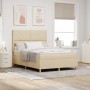 Cama con base ajustable con colchón crema 160x200 cm tela | Foro24.es | Tu tienda online para hogar, jardín y más Foro24.es