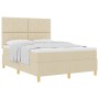 Cama con base ajustable con colchón crema 160x200 cm tela | Foro24.es | Tu tienda online para hogar, jardín y más Foro24.es