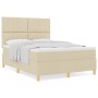 Cama con base ajustable con colchón crema 160x200 cm tela | Foro24.es | Tu tienda online para hogar, jardín y más Foro24.es