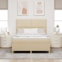Cama con base ajustable con colchón crema 160x200 cm tela | Foro24.es | Tu tienda online para hogar, jardín y más Foro24.es