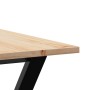 Mesa de comedor marco Y madera maciza pino y acero 140x80x75cm en Mesas de comedor | Comprar online en Foru.es