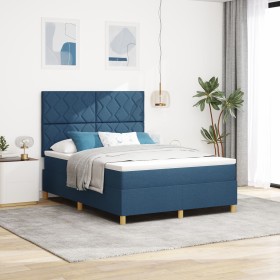 Comprar Cama Box Spring con Colchón Azul 160x200