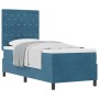 Cama Box Spring con colchón terciopelo azul oscuro 80x200 cm de , Camas y somieres - Ref: Foro24-3339732, Precio: 291,07 €, D...