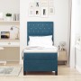 Cama Box Spring con colchón terciopelo azul oscuro 80x200 cm de , Camas y somieres - Ref: Foro24-3339732, Precio: 291,07 €, D...