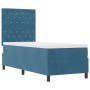 Cama Box Spring con colchón terciopelo azul oscuro 80x200 cm de , Camas y somieres - Ref: Foro24-3339732, Precio: 291,07 €, D...