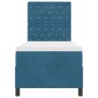 Cama Box Spring con colchón terciopelo azul oscuro 80x200 cm de , Camas y somieres - Ref: Foro24-3339732, Precio: 291,07 €, D...
