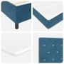 Cama Box Spring con colchón terciopelo azul oscuro 80x200 cm de , Camas y somieres - Ref: Foro24-3339732, Precio: 291,07 €, D...