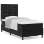 Cama Box Spring con colchón terciopelo negro 100x200 cm de , Camas y somieres - Ref: Foro24-3339748, Precio: 336,67 €, Descue...