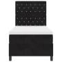 Cama Box Spring con colchón terciopelo negro 100x200 cm de , Camas y somieres - Ref: Foro24-3339748, Precio: 336,67 €, Descue...