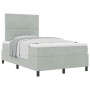 Cama Box Spring con colchón terciopelo gris claro 120x200 cm | Foro24.es | Tu tienda online para hogar, jardín y más Foro24.es