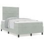 Cama Box Spring con colchón terciopelo gris claro 120x200 cm | Foro24.es | Tu tienda online para hogar, jardín y más Foro24.es