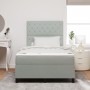 Cama Box Spring con colchón terciopelo gris claro 120x200 cm | Foro24.es | Tu tienda online para hogar, jardín y más Foro24.es