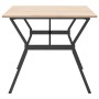Mesa de comedor marco Y madera maciza pino y acero 180x90x75cm en Mesas de comedor | Comprar online en Foru.es
