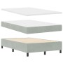 Cama Box Spring con colchón terciopelo gris claro 120x200 cm | Foro24.es | Tu tienda online para hogar, jardín y más Foro24.es