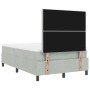 Cama Box Spring con colchón terciopelo gris claro 120x200 cm | Foro24.es | Tu tienda online para hogar, jardín y más Foro24.es