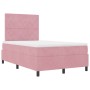 Cama Box Spring con colchón terciopelo rosa 120x200 cm de , Camas y somieres - Ref: Foro24-3339763, Precio: 423,84 €, Descuen...
