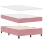 Cama Box Spring con colchón terciopelo rosa 120x200 cm de , Camas y somieres - Ref: Foro24-3339763, Precio: 423,84 €, Descuen...