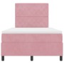 Cama Box Spring con colchón terciopelo rosa 120x200 cm de , Camas y somieres - Ref: Foro24-3339763, Precio: 423,84 €, Descuen...